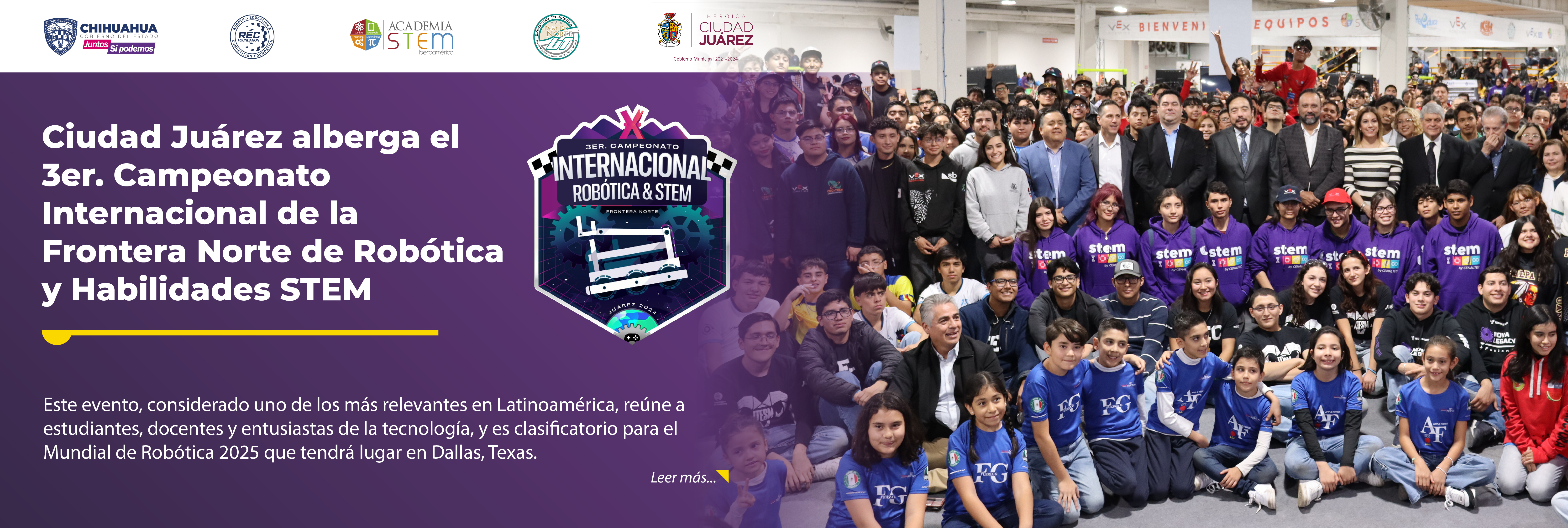 Ciudad Juárez alberga el 3er. Campeonato Internacional de la Frontera Norte de Robótica y Habilidades STEM